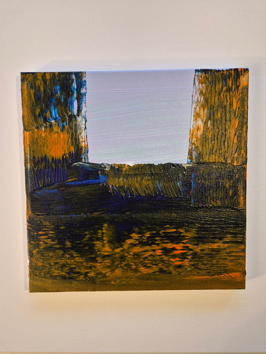 Vindauget akrylmaleri - størrelse 30x30cm