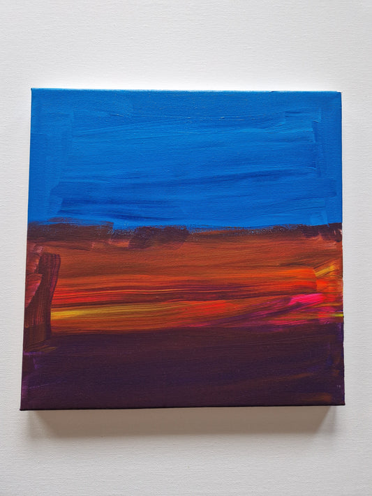 Vikingskipet - Akrylmaleri størrelse 30x30 cm